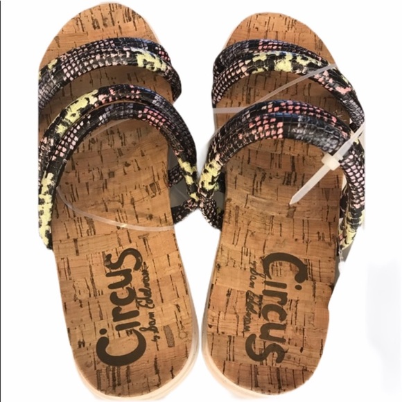 SAM EDELMAN CIRCUS AMAZON PYTHON SANDALS NEW - Picture 1 of 7